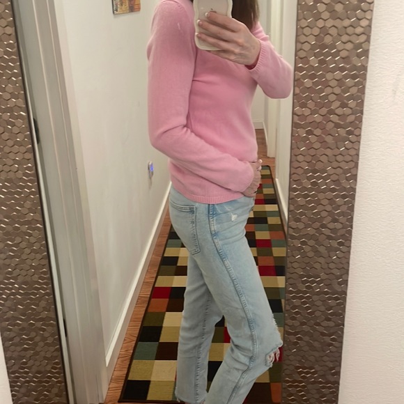 Caslon Light Pink V-Neck 100% Cashmere Long Sleeve Sweater Size Large - Picture 10 of 12